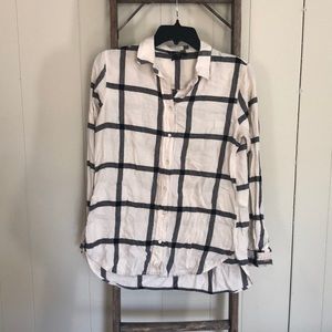 H&M FLANNEL BLACK + WHITE SIZE 4